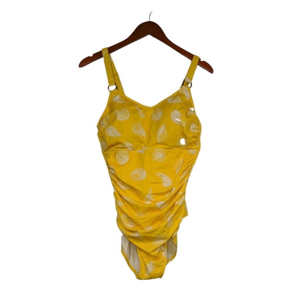 NWT Isaac Mizrahi Live! Women's Swimsuit Sz 12 Tall Bridgehampton Yellow A473527